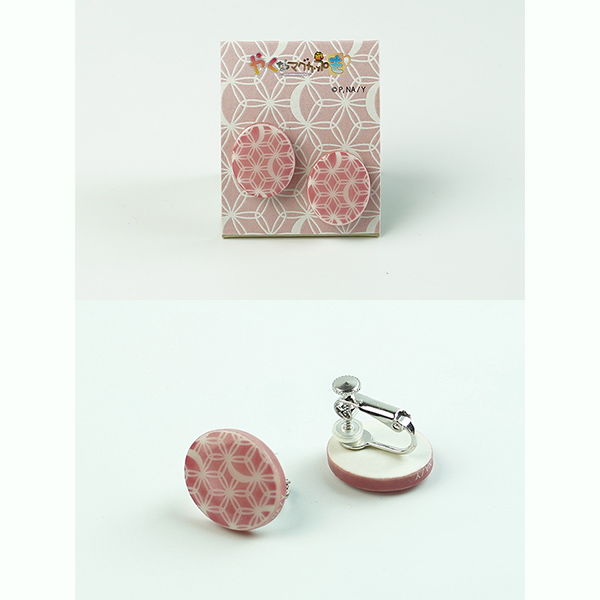 キャラ柄美濃焼タイル　イヤリング